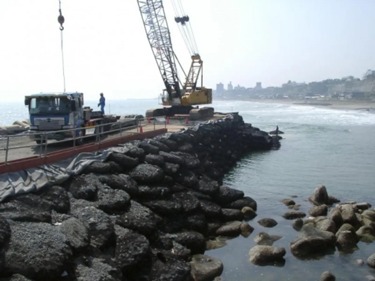 Temporary emergency road and river crossing