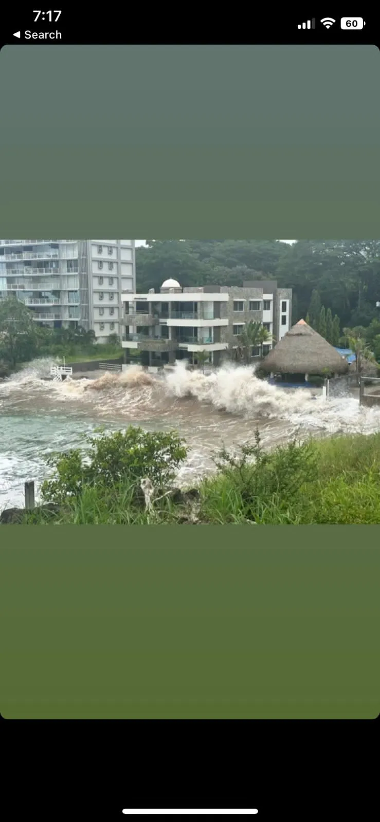 Coastal construction work with rock bags in Panama — photo 6