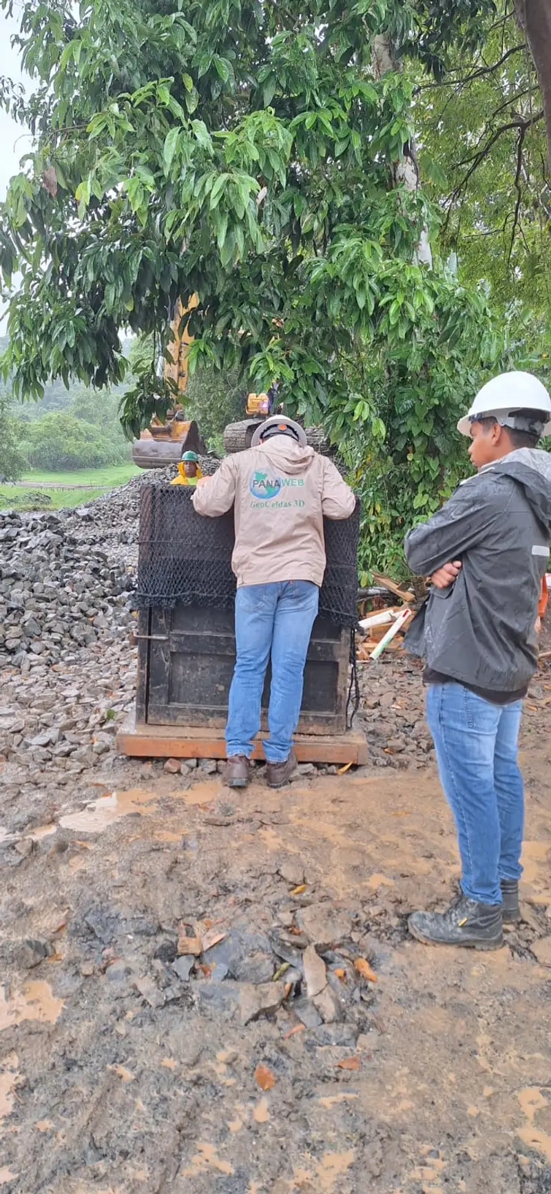 Construction works with rock bags across multiple Panama sites — photo 10