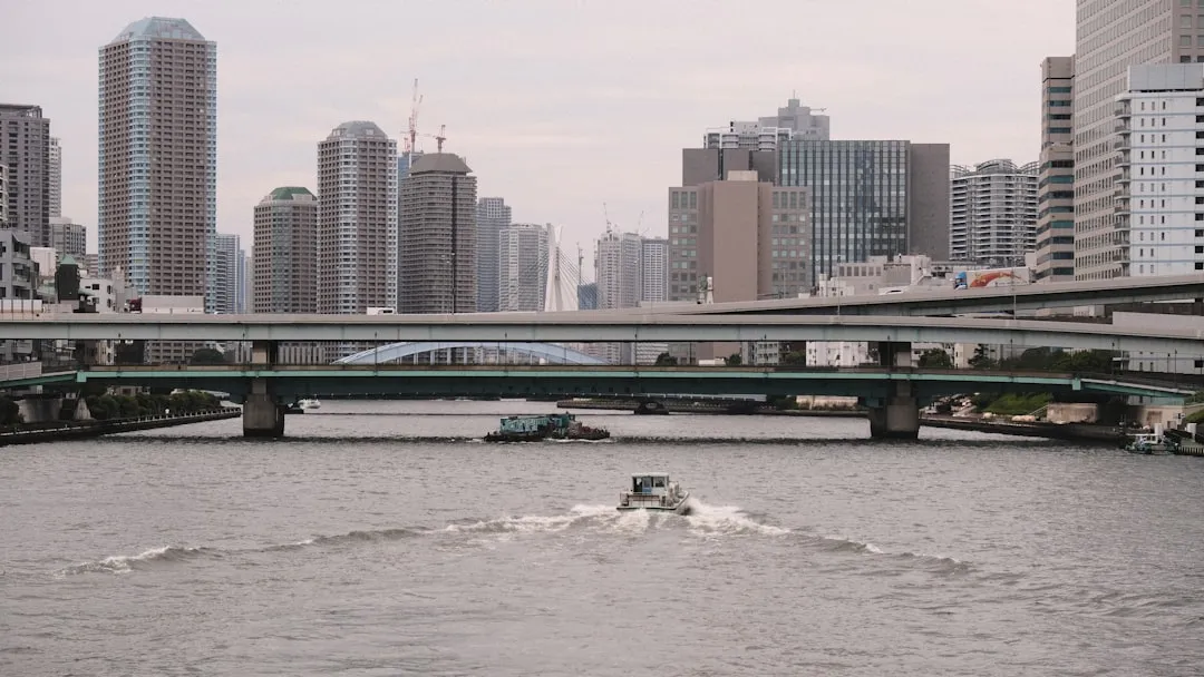 4-Ton Texas Tuff Rock Bag being placed at a bridge pier as scour countermeasure